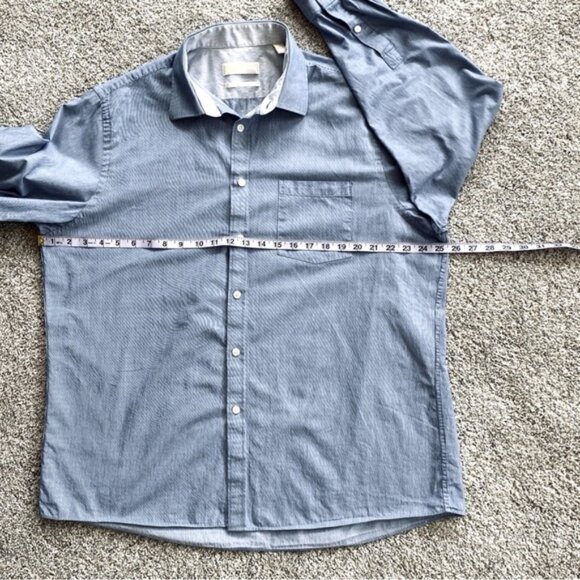 Michael Kors striped dress shirt with long sleeves. Men's size 17 34/35 - Picture 12 of 12